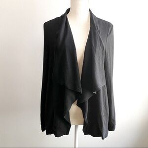 Lush Black Draped Blazer